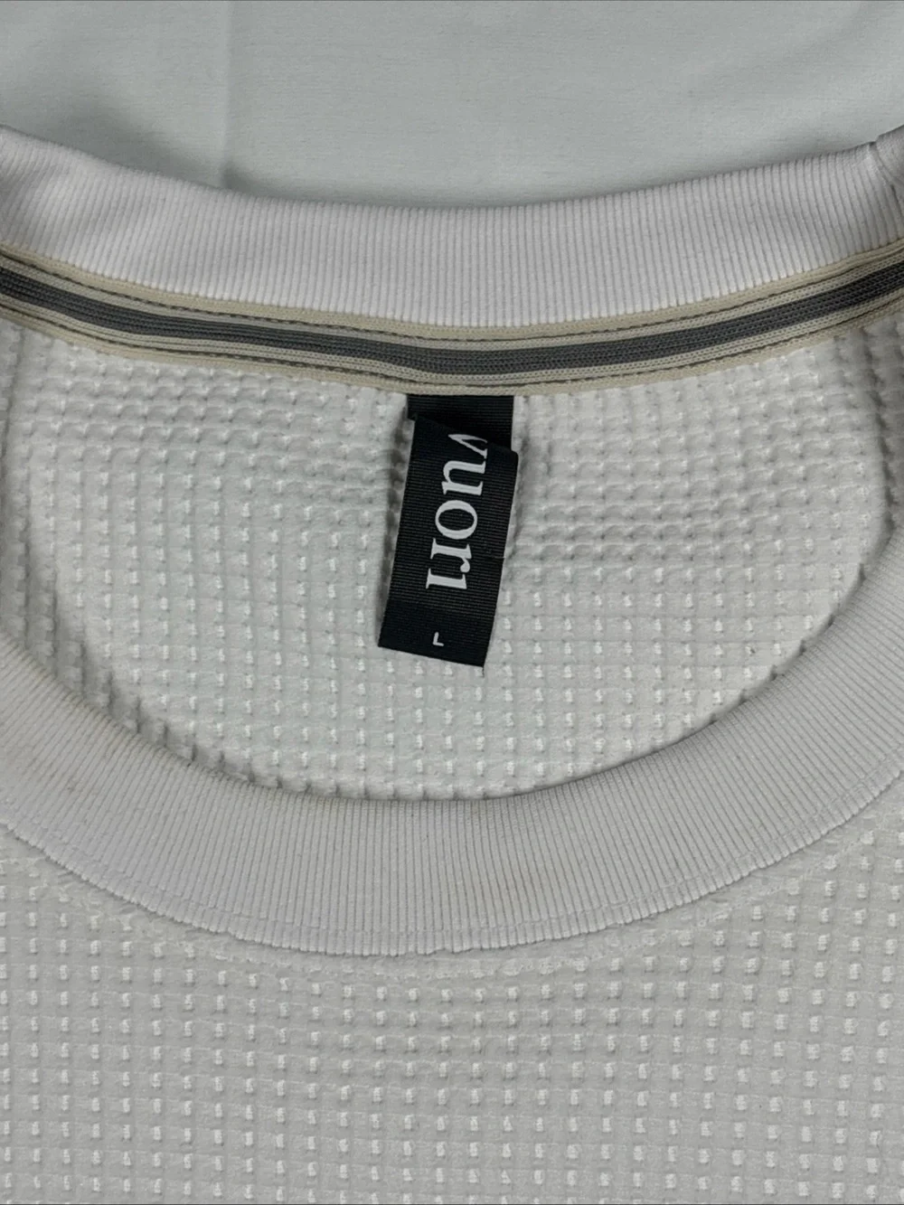 Vuori Tech Waffle Men's Crewneck Sweater - White